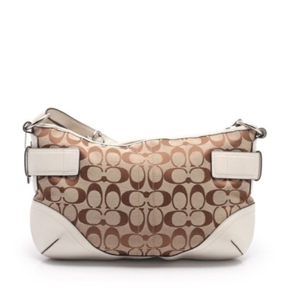 Coach Handbags - Coach Signature East/West Duffel White Leather Bag